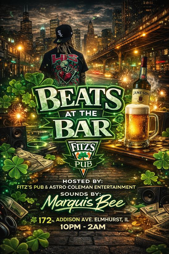 Beats At The Bar flyer, Fitz's Pub, May 2026