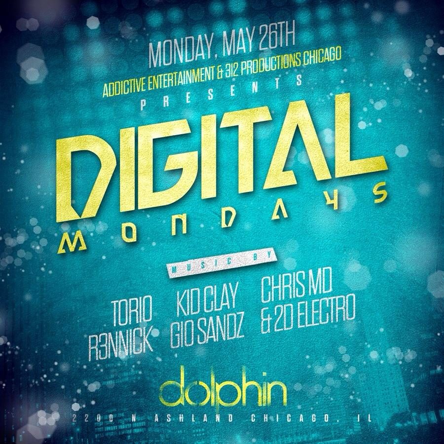 Digital Mondays flyer, Dolphin, May 2014